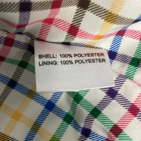 Peter Millar Quilted Vest Brown Rainbow Plaid lining Womens Size Medium - Picture 6 of 6